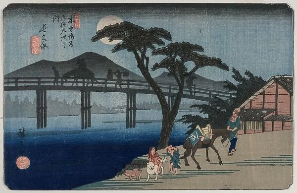 Nagakubo (Station 28) from the series Sixty-Nine Stations of the Kisokaido, 1835 or 1836. Creator: Utagawa Hiroshige (Japanese, 1797-1858)