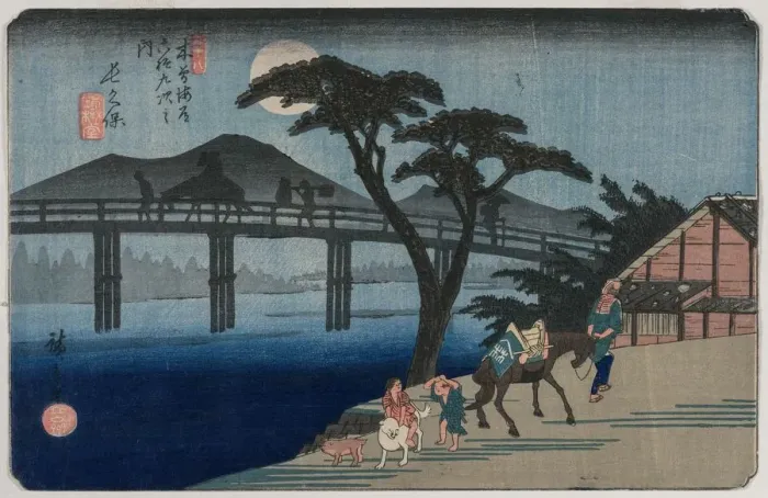 Framed Print : Nagakubo (Station 28) from the series Sixty-Nine Stations of the Kisokaido, 1835 or 1836. Creator: Utagawa Hiroshige (Japanese, 1797-1858) Framed Print : Nagakubo (Station 28) from the series Sixty-Nine Stations of the Kisokaido, 1835 or 1836. Creator: Utagawa Hiroshige (Japanese, 1797-1858)