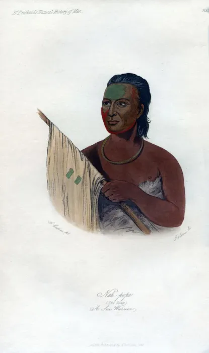 Framed Print : Nah-Pope (The Soup), A Sac Warrior, 1848. Artist: Harris Framed Print : Nah-Pope (The Soup), A Sac Warrior, 1848. Artist: Harris