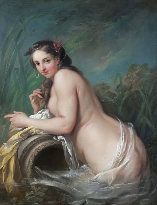 Framed Print : Naiad, mid-late 18th century. Creator: Carle van Loo Framed Print : Naiad, mid-late 18th century. Creator: Carle van Loo