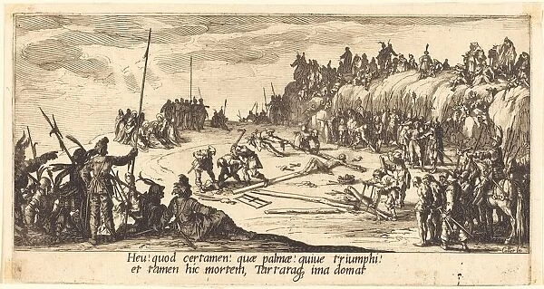 The Nailing to the Cross, c. 1618. Creator: Jacques Callot