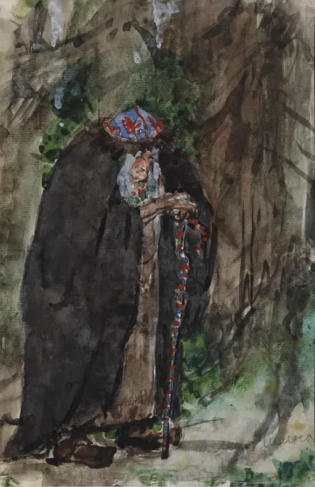 Framed Print : Naina. Costume design for the opera Ruslan and Lyudmila by M. Glinka. Artist: Serov, Valentin Alexandrovich (1865-1911) Framed Print : Naina. Costume design for the opera Ruslan and Lyudmila by M. Glinka. Artist: Serov, Valentin Alexandrovich (1865-1911)