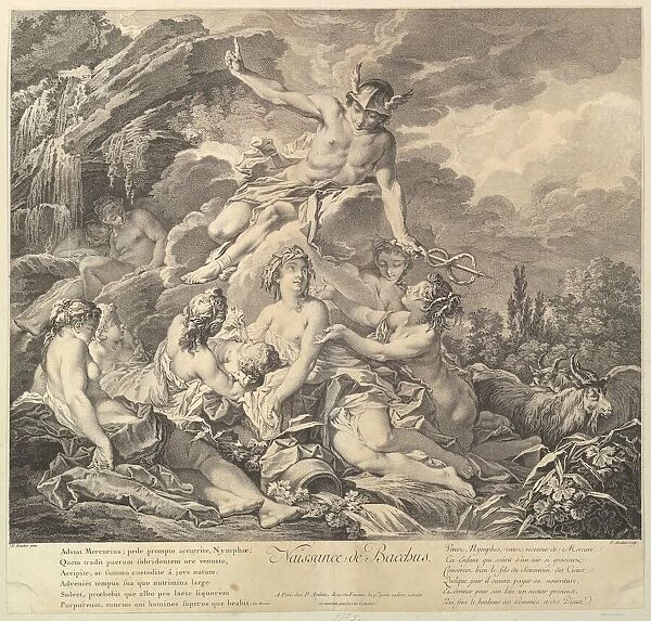 Naissance de Bacchus (Birth of Bacchus), 18th century. Creator: Pierre Alexandre Aveline