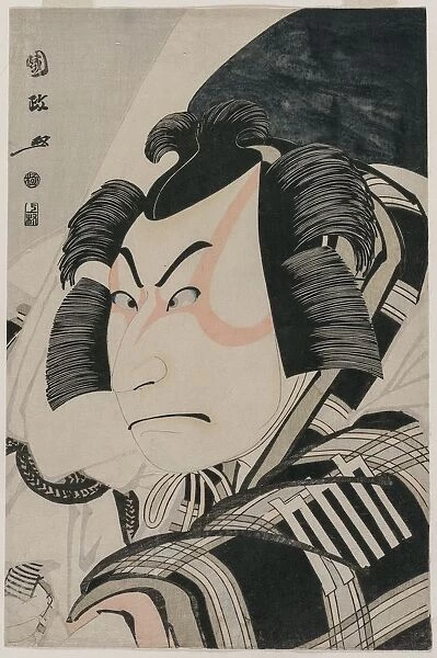 Nakamura Nakazo II as Matsuomaru in the Carriage-Stopping Scene, 1796. Creator: Utagawa Kunimasa