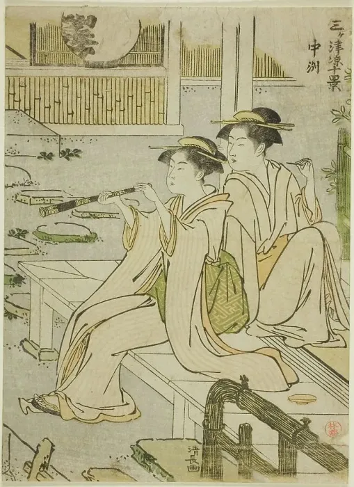 Framed Print : Nakasu, from the series Ten Scenes of Enjoying the Cool in the Three Cities... c. 1785 / 86. Creator: Torii Kiyonaga. Nakasu, from the series Ten Scenes of Enjoying the Cool in the Three Cities... c. 1785 / 86. Creator: Torii Kiyonaga Framed Print : Nakasu, from the series Ten Scenes of Enjoying the Cool in the Three Cities... c. 1785 / 86. Creator: Torii Kiyonaga. Nakasu, from the series Ten Scenes of Enjoying the Cool in the Three Cities... c. 1785 / 86. Creator: Torii Kiyonaga