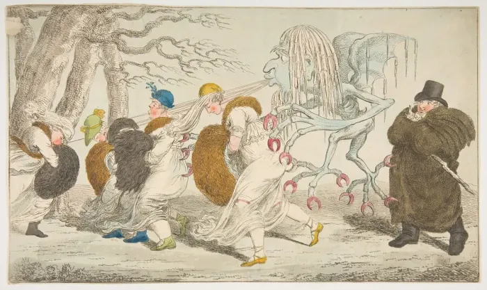Framed Print : A Naked Truth, or Nipping Frost, February 2, 1803. Creator: Unknown Framed Print : A Naked Truth, or Nipping Frost, February 2, 1803. Creator: Unknown