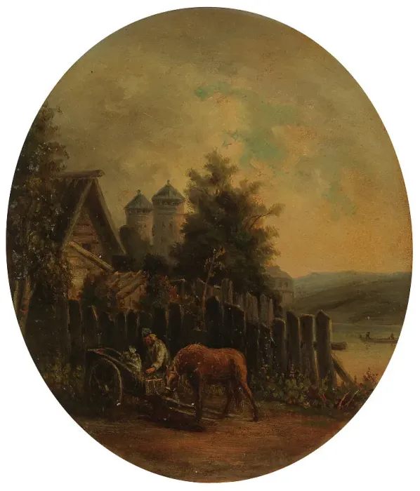 Framed Print : Nälkälinna hill and Olavinlinna. Creator: Johan Knutson Framed Print : Nälkälinna hill and Olavinlinna. Creator: Johan Knutson