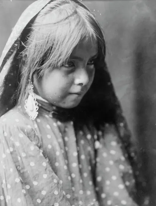 Framed Print : A Nambe girl, c1905. Creator: Edward Sheriff Curtis Framed Print : A Nambe girl, c1905. Creator: Edward Sheriff Curtis