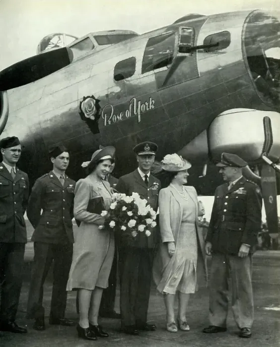 Framed Print : Naming an American Bomber, 6 July 1944, (1947). Creator: Unknown Framed Print : Naming an American Bomber, 6 July 1944, (1947). Creator: Unknown
