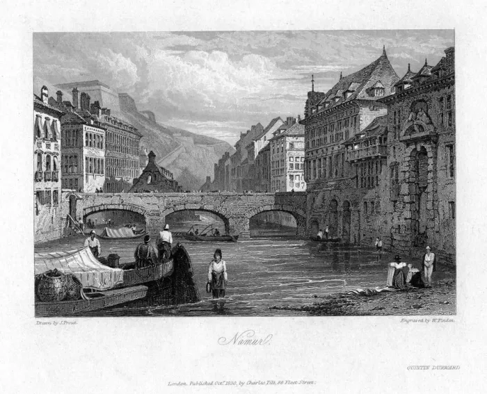 Framed Print : Namur, Belgium, 1830. Artist: William Finden Framed Print : Namur, Belgium, 1830. Artist: William Finden