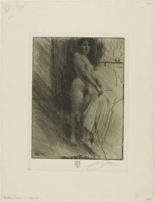 Framed Print : Nanette, 1903. Creator: Anders Leonard Zorn Framed Print : Nanette, 1903. Creator: Anders Leonard Zorn