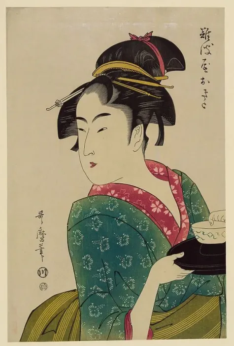 Framed Print : Naniwaya Okita, 1793. Creator: Utamaro, Kitagawa (1753-1806)