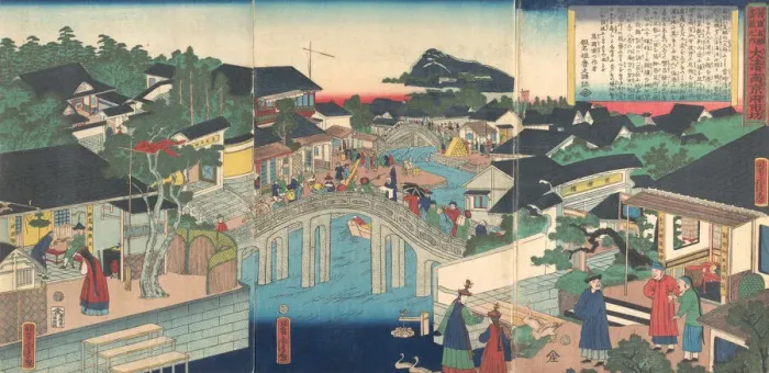 Framed Print : Nankin in China, 2nd month, 1862. Creator: Utagawa Yoshitora Framed Print : Nankin in China, 2nd month, 1862. Creator: Utagawa Yoshitora
