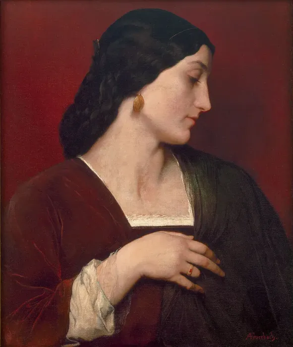 Framed Print : Nanna. Artist: Feuerbach, Anselm (1829-1880) Framed Print : Nanna. Artist: Feuerbach, Anselm (1829-1880)