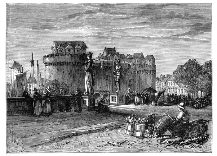 Framed Print : Nantes, on the Loire, France, c1890 Framed Print : Nantes, on the Loire, France, c1890