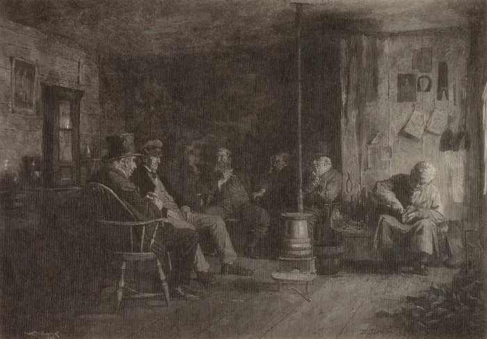 Framed Print : The Nantucket School of Philosophy, 1894. Creator: Eastman Johnson Framed Print : The Nantucket School of Philosophy, 1894. Creator: Eastman Johnson
