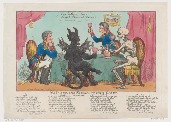 Framed Print : Nap and His Friends in their Glory, October 1, 1808. October 1, 1808 Framed Print : Nap and His Friends in their Glory, October 1, 1808. October 1, 1808