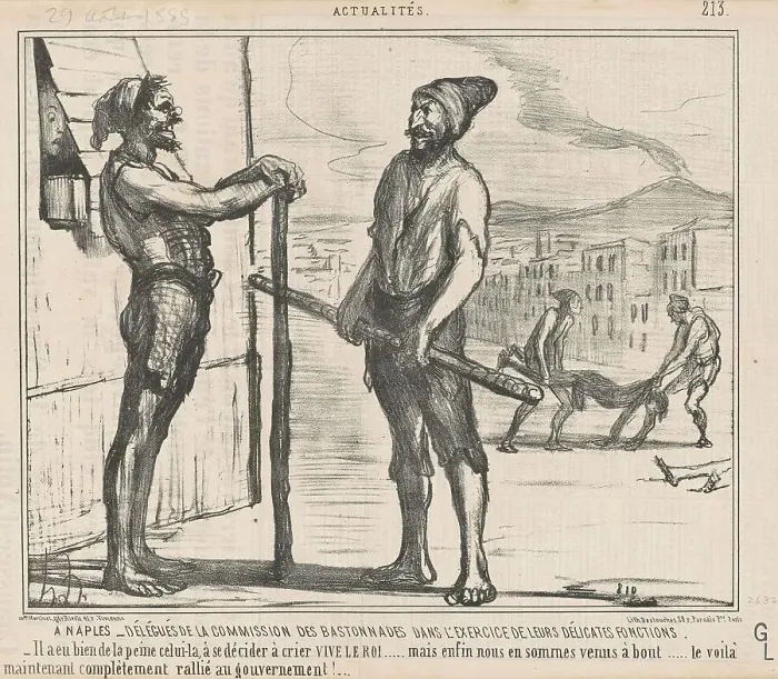 Framed Print : A Naples: Délégués de la commission... 19th century. Creator: Honore Daumier Framed Print : A Naples: Délégués de la commission... 19th century. Creator: Honore Daumier