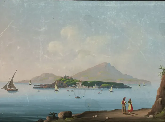Framed Print : Naples with Vesuvius, n.d. Creator: Unknown Framed Print : Naples with Vesuvius, n.d. Creator: Unknown