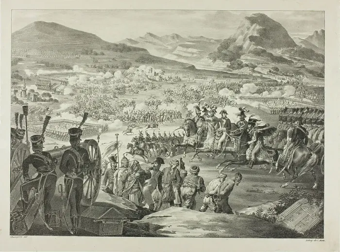 Framed Print : Napoleon in Battle, from The Political and Military Life of Napoleon, 1822–26. Creator: A. Champion Framed Print : Napoleon in Battle, from The Political and Military Life of Napoleon, 1822–26. Creator: A. Champion