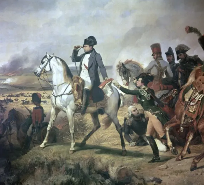 Framed Print : Napoleon at the Battle of Wagram, 19th century Framed Print : Napoleon at the Battle of Wagram, 19th century
