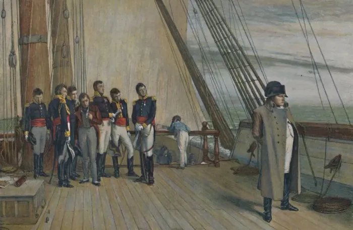 Framed Print : Napoleon on Board H. M. S. Bellerophon, July, 1815, (1896) Framed Print : Napoleon on Board H. M. S. Bellerophon, July, 1815, (1896)