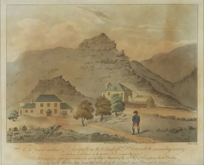 Framed Print : Napoleon Bonaparte on the island of Saint Helena, 1816. Artist: Anonymous Framed Print : Napoleon Bonaparte on the island of Saint Helena, 1816. Artist: Anonymous