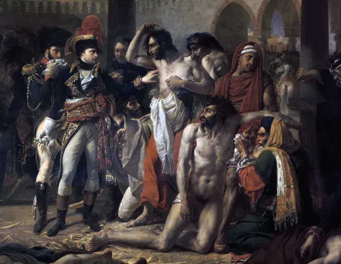 Framed Print : Napoleon Bonaparte Visiting the Plague Stricken of Jaffa, 11th March 1799, 1804. Artist: Antoine-Jean Gros Framed Print : Napoleon Bonaparte Visiting the Plague Stricken of Jaffa, 11th March 1799, 1804. Artist: Antoine-Jean Gros