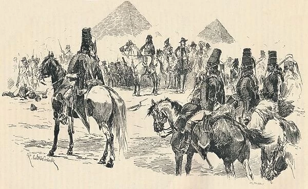 Napoleon Buonaparte at the Battle of the Pyramids, 1798, (1884). Artist: Richard Caton Woodville II