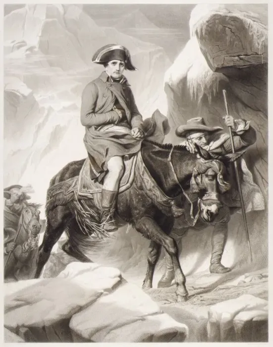 Framed Print : Napoleon Crossing the Alps, 1851. Creator: Alphonse Francois Framed Print : Napoleon Crossing the Alps, 1851. Creator: Alphonse Francois