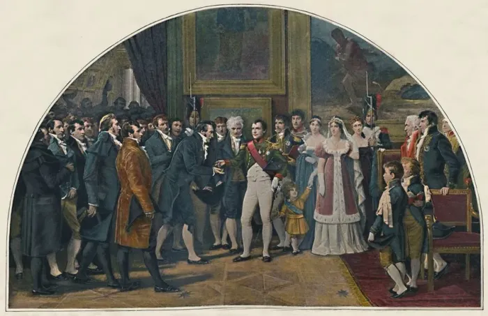 Framed Print : Napoleon Decorating the Artists, c1808, (1896) Framed Print : Napoleon Decorating the Artists, c1808, (1896)