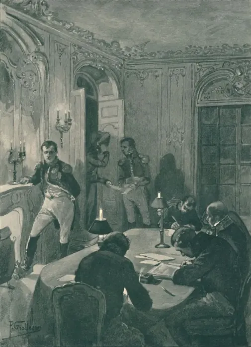 Framed Print : Napoleon Dictating To His Secretaries, 1896 Framed Print : Napoleon Dictating To His Secretaries, 1896