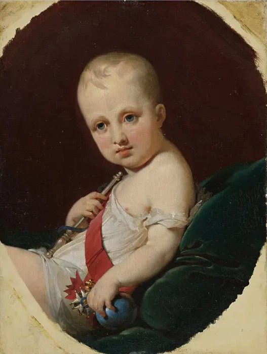 Framed Print : Napoleon Francois Bonaparte, Duke of Reichstadt, King of Rome (1811-1832), ca 1812. Artist: Mauzaisse, Jean-Baptiste (1784-1844) Framed Print : Napoleon Francois Bonaparte, Duke of Reichstadt, King of Rome (1811-1832), ca 1812. Artist: Mauzaisse, Jean-Baptiste (1784-1844)