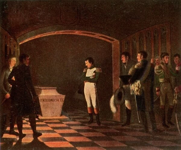 Napoleon I at the tomb of Frederick the Great, 27 October 1806, (1936). Creator: Unknown