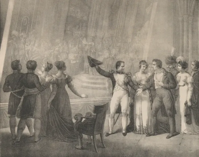 Framed Print : Napoleon and Josephine Visiting the Studio of David, January 4, 1808, ca. 1820-30 Framed Print : Napoleon and Josephine Visiting the Studio of David, January 4, 1808, ca. 1820-30