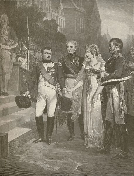 Napoleon Receiving The Queen of Prussia at Tilsit, 1807, (1896). Artist: Peter Aitken
