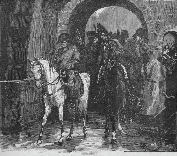 Framed Print : Napoleon Rode Away With A Small Suite Through St. Peters Gate, 1902. Artist: William Barnes Wollen Framed Print : Napoleon Rode Away With A Small Suite Through St. Peters Gate, 1902. Artist: William Barnes Wollen