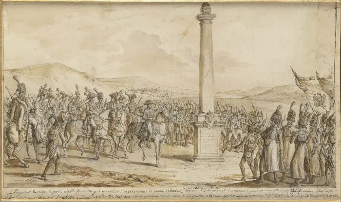 Framed Print : Napoleon before the Rossbach column, 1806 Framed Print : Napoleon before the Rossbach column, 1806