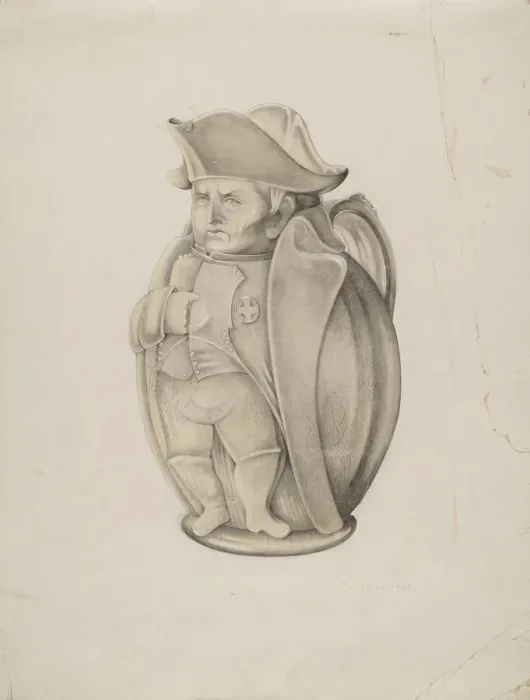 Framed Print : Napoleon Toby Mug, c. 1939. Creator: Grace Halpin Framed Print : Napoleon Toby Mug, c. 1939. Creator: Grace Halpin