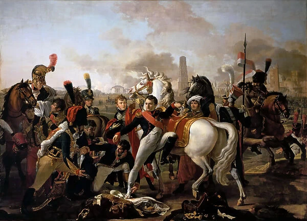 Napoleon wounded before Ratisbon, April 23, 1809. Artist: Gautherot, Claude (1769-1825)