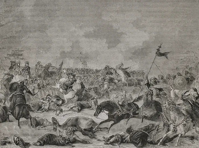 Framed Print : Napoleonic Wars: Battle of Mount Tabor (16 April 1799), 1879. Creator: Adolphe Francois Pannemaker Framed Print : Napoleonic Wars: Battle of Mount Tabor (16 April 1799), 1879. Creator: Adolphe Francois Pannemaker