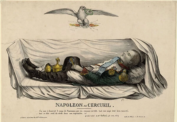 Napoleons coffin, c. 1840. Artist: Anonymous