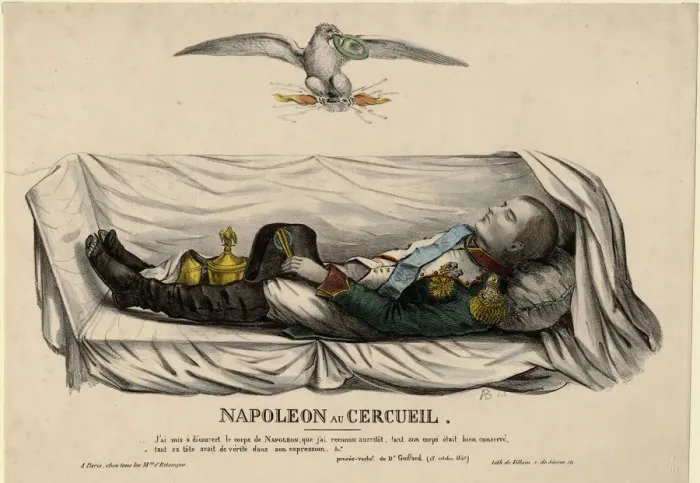 Framed Print : Napoleons coffin, c. 1840. Artist: Anonymous Framed Print : Napoleons coffin, c. 1840. Artist: Anonymous