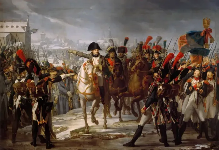 Framed Print : Napoleons speech to the 2nd Corps of the Grande Armee before the attack on Augsburg on 12 October 1 Artist: Gautherot, Claude (1769-1825) Framed Print : Napoleons speech to the 2nd Corps of the Grande Armee before the attack on Augsburg on 12 October 1 Artist: Gautherot, Claude (1769-1825)