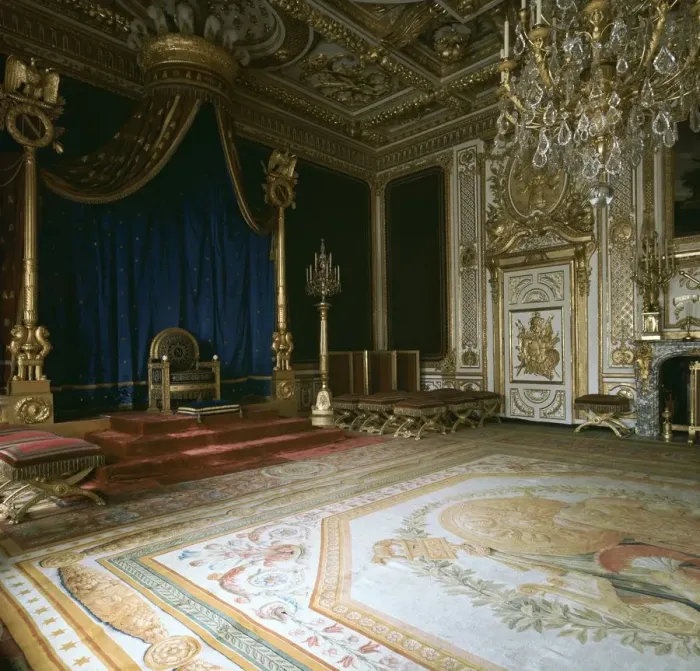 Framed Print : Napoleons Throne-Room, 19th century Framed Print : Napoleons Throne-Room, 19th century