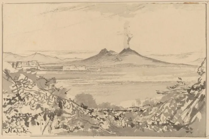 Framed Print : Napoli, 1884 / 1885. Creator: Edward Lear Framed Print : Napoli, 1884 / 1885. Creator: Edward Lear