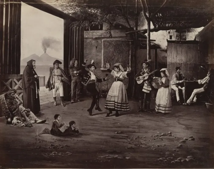 Framed Print : Napoli Tarantella, ca. 1870. Creator: Giorgio Sommer Framed Print : Napoli Tarantella, ca. 1870. Creator: Giorgio Sommer