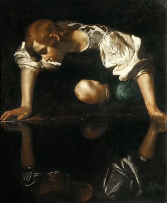 Framed Print : Narcissus, 1598-1599 Framed Print : Narcissus, 1598-1599