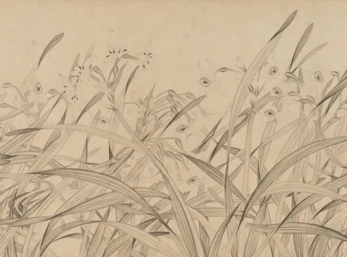Framed Print : Narcissus, mid-13th century. Creator: Zhao Mengjian Framed Print : Narcissus, mid-13th century. Creator: Zhao Mengjian
