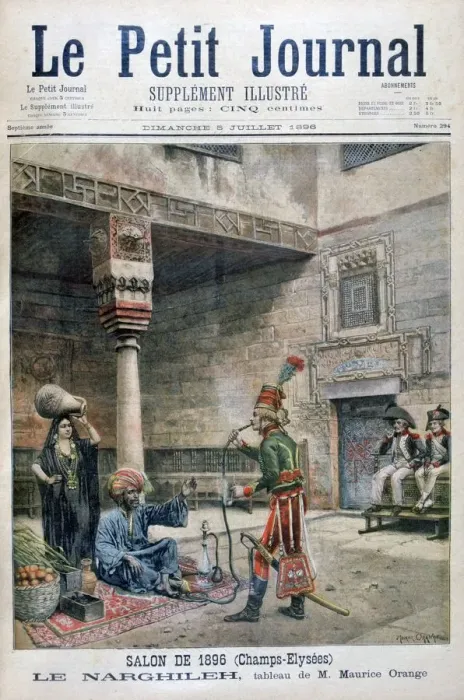 Framed Print : The Narguileh, Egypt, 1896. Artist: Maurice Orange Framed Print : The Narguileh, Egypt, 1896. Artist: Maurice Orange
